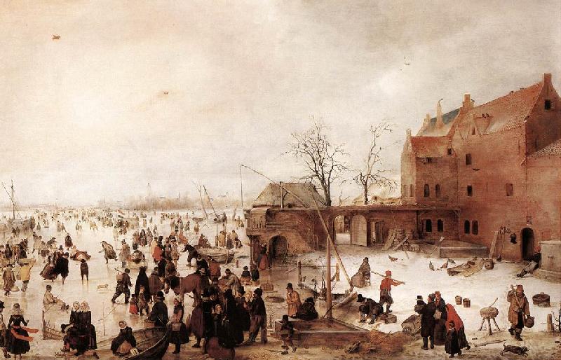 AVERCAMP, Hendrick A Scene on the Ice near a Town fg